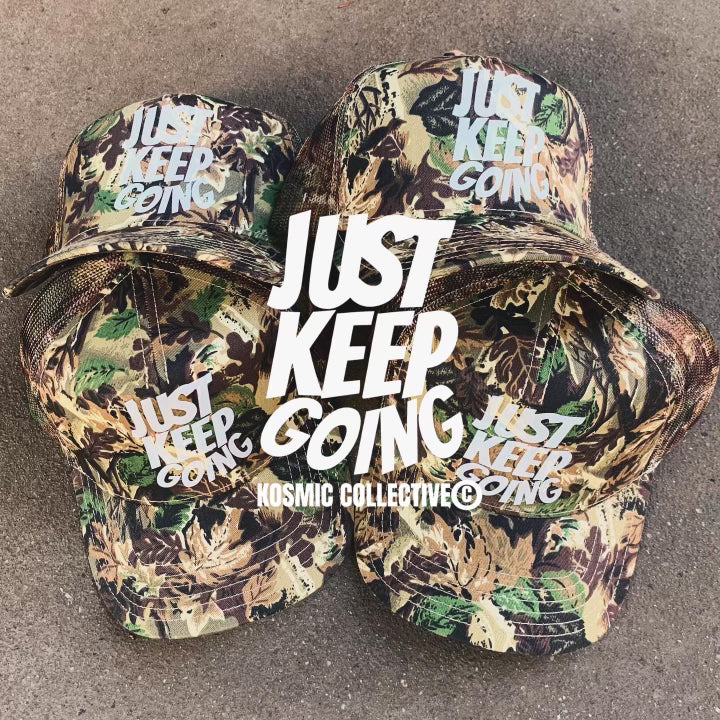 Just Keep Going 'TREE CAMO' Trucker Hat