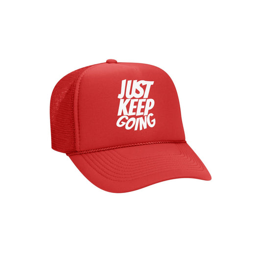 Just Keep Going Trucker Hat (Red)